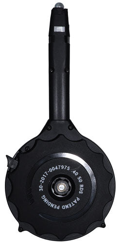 Iver Johnson Magazine Polymer - Fits Glock 40sw 50rd Drum Blk