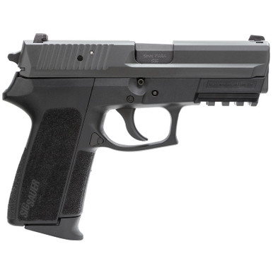 Sig SP2022 9MM 3.9In Nitron Black Da/Sa Contrast Sights Polymer Grip (2) 10Rd Steel MAG Rail CA Compliant, SP20229BCA