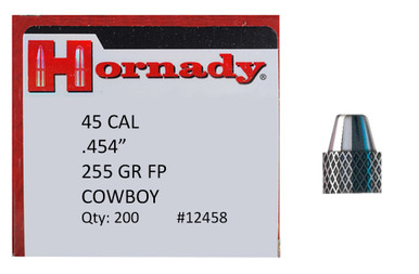 Hornady Lead Bullets .45 Cal 255 gr FP Bullets-200cnt