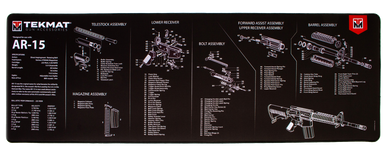 TekMat AR15 Parts Diagram 15"x44" Ultra Premium Cleaning Mat
