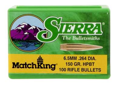 Sierra MatchKing 1755 6.5mm 150 gr HPBT Bullets-100cnt
