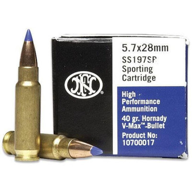 FN USA SS197SR 5.7x28mm 40 Grain V-Max 50 Rounds