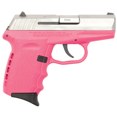 SCCY CPX-2 Gen 2 DAO 9mm 3.1" Barrel Pink Poly Grip/Frame SS Slide No Safety 10rd