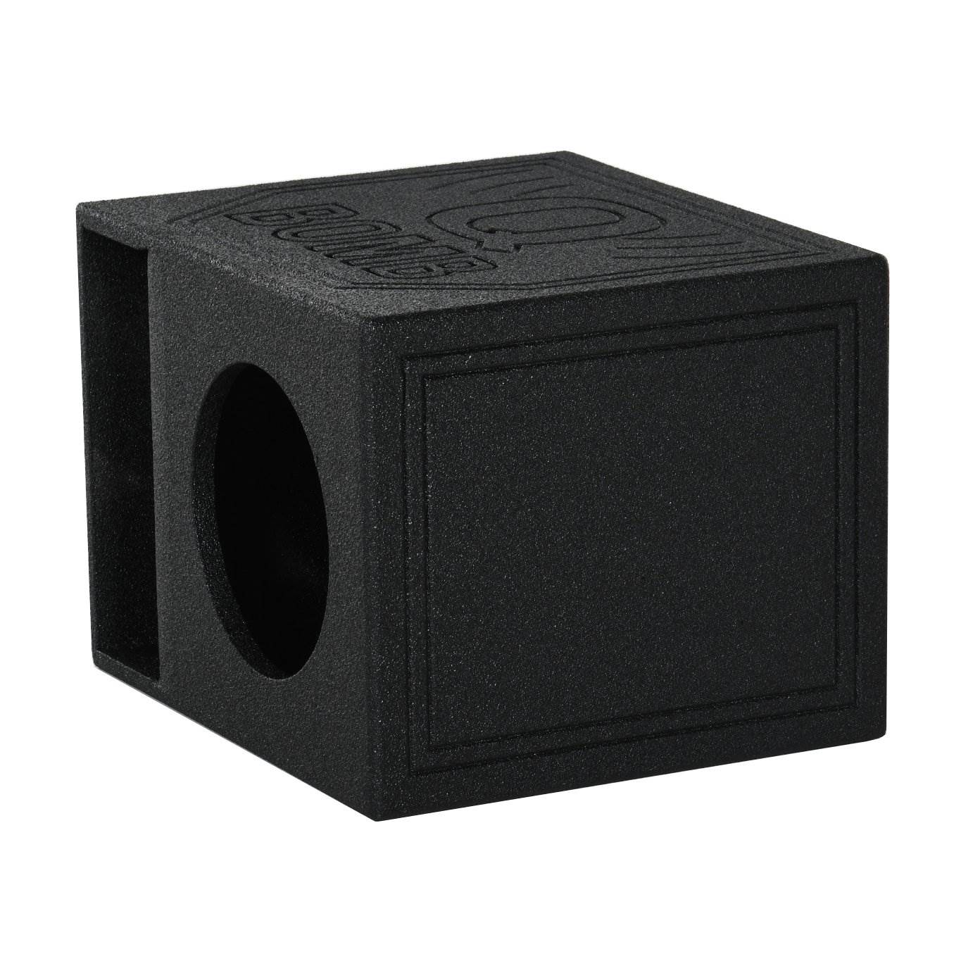 Q Power QBOMB12HP Single 12" Vented Port Subwoofer Box w/ Bedliner Spray (Used)