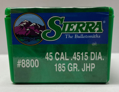 Sierra SportsMaster 8800 .45 Cal 185 gr Jacketed Hollow Point Bullets-100cnt