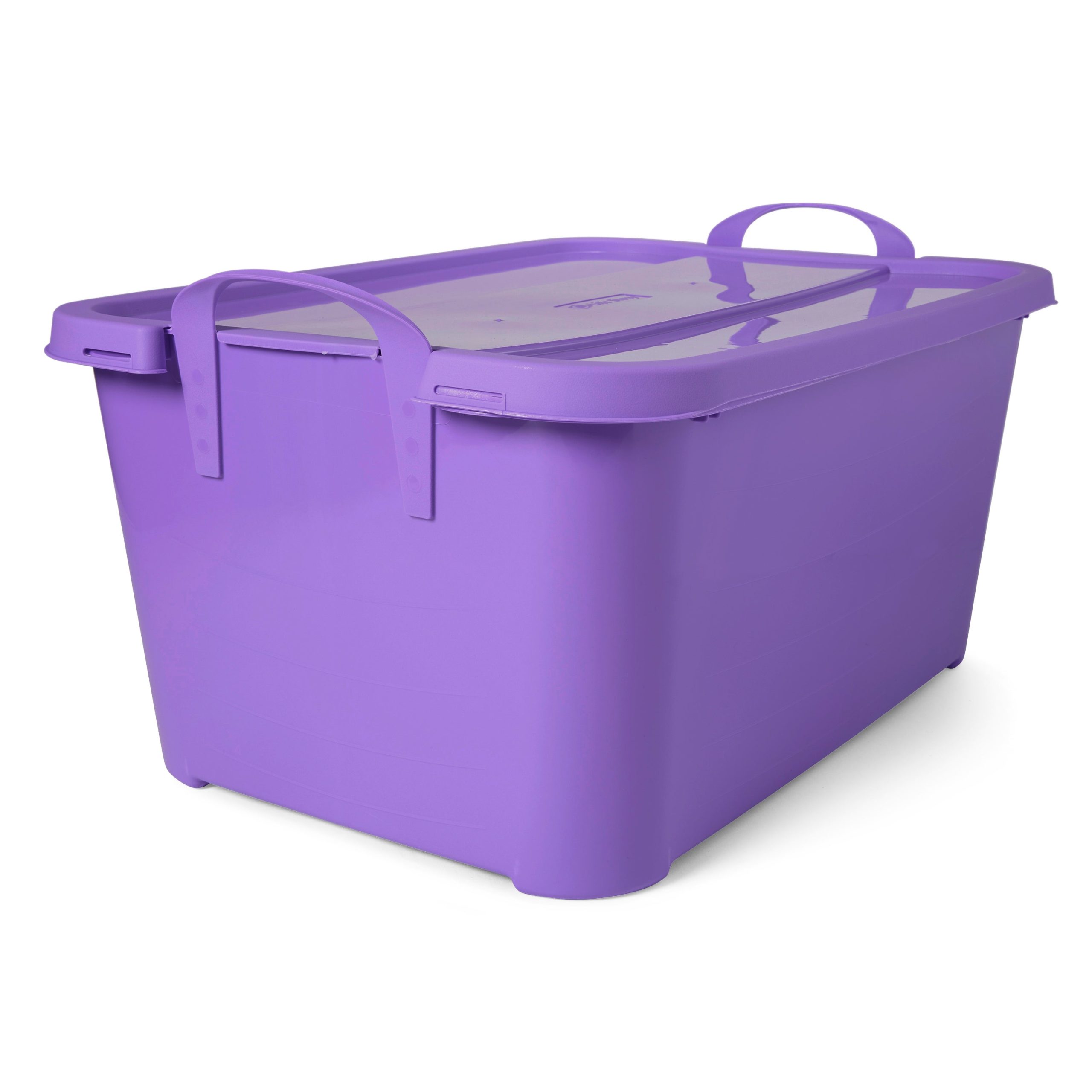 Life Story 55 Quart Stackable Storage Bin, Light Duty Container, Purple, 6 Pack