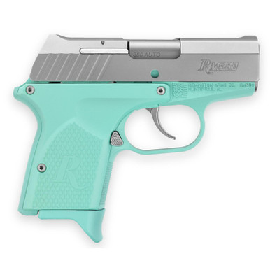 Remington RM380 Micro 380 ACP 2.9" Barrel Light Blue Polymer Grip Aluminum Frame SS Slide 6rd Mag