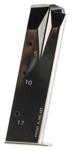 MEC-GAR MGRP8517N Ruger P85/89/93/94/95 9mm Luger 17Rnd Nickel Finish Magazine