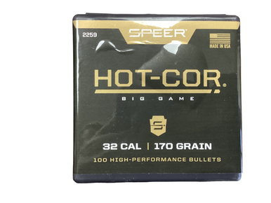 Speer Hot-Cor 2259 .32 Cal 170 gr Soft Point Flat Nose Bullets-100cnt