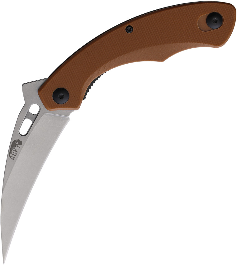 ABKT TAC Karambit Linerlock Pocket Knife Tan - AB1048T