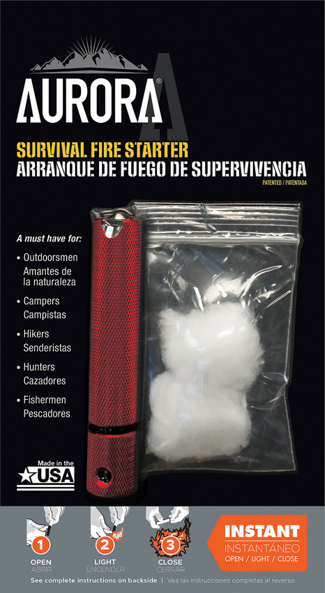 Aurora Survival Fire Starter Red - AFS190737