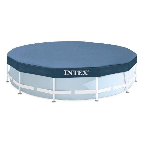 Intex - Above Ground Pool Cover for 10ft Round Metal Frame Above Pools