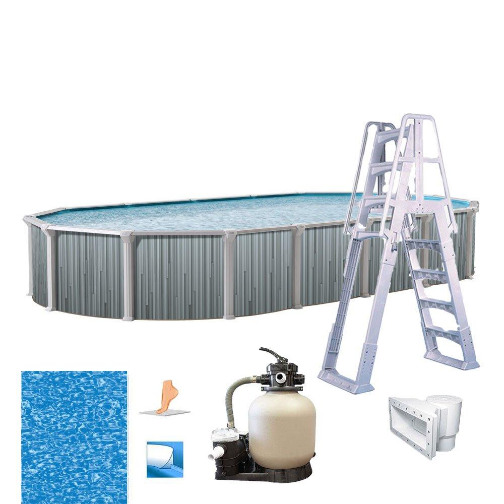 Ambassador II 12'x24' x 52" Oval Above Ground Pool Package