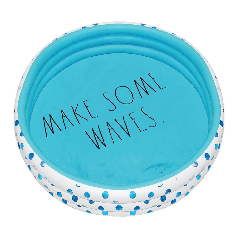 Rae Dunn - Aqua Polka Dot Inflatable Mini Pool - Make Some Waves