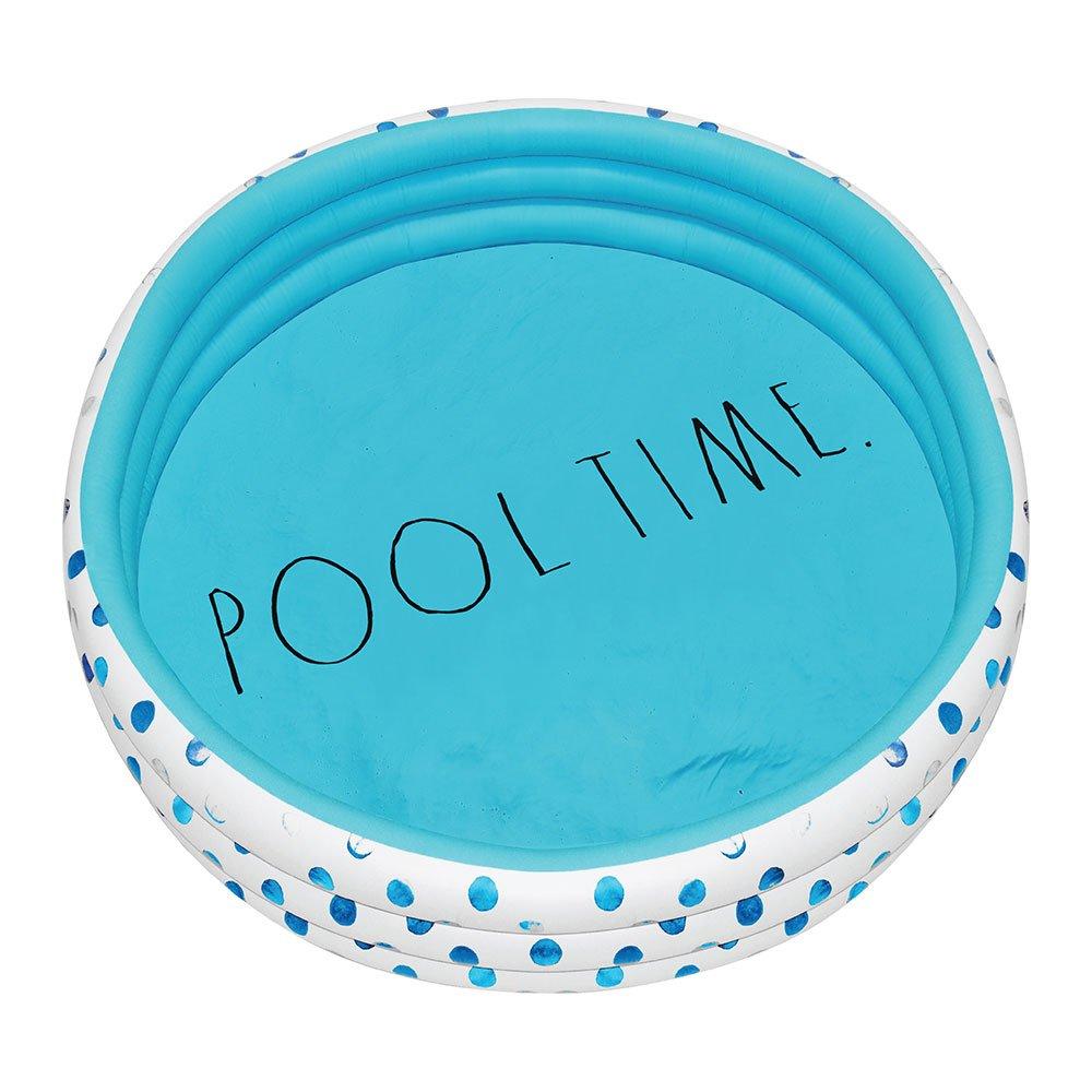 Rae Dunn - Aqua Polka Dot Inflatable Mini Pool - Pool Time