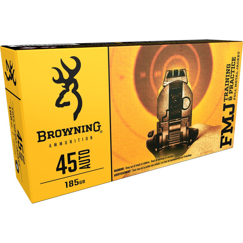 Browning Ammo 45 ACP 185gr Full Metal Jacket 50 Box
