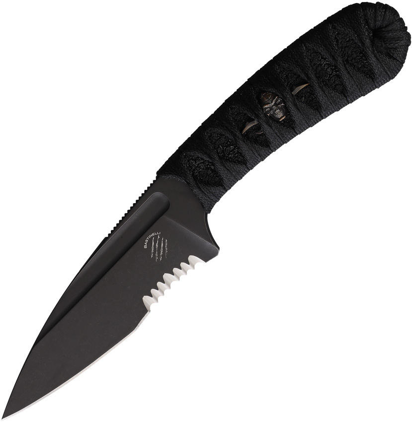 Bastinelli Creations SIN Fixed Blade Knife Serrated Menu - BAS215SM
