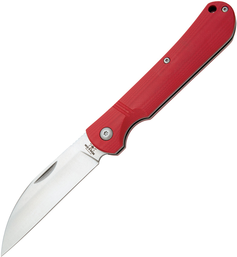 Bear & Son 4.5 Inch Red G10 Wharncliff Slip Joint Pocket Knife - BC484GR