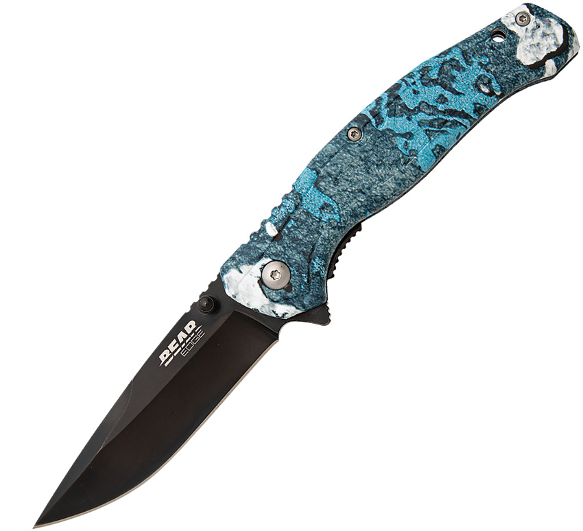 Bear & Son Bear Edge Brisk 2.0 Sideliner Linerlock Pocket Knife Spring Assisted - BC61553