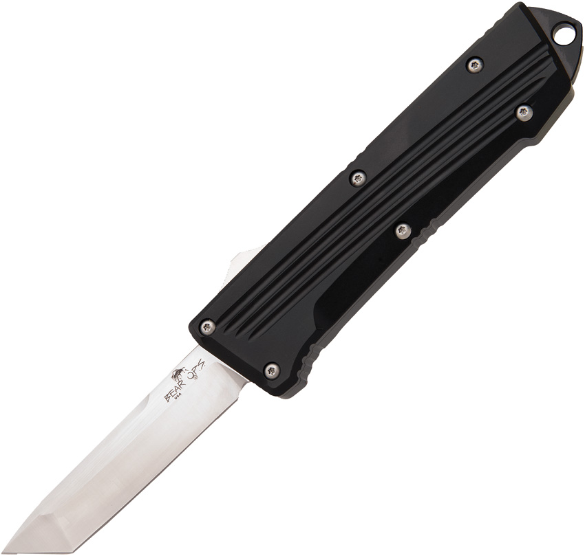 Bear & Son Automatic Pocket Knife Double Clutch 4.5 Inch - BCOTF410ALBKS