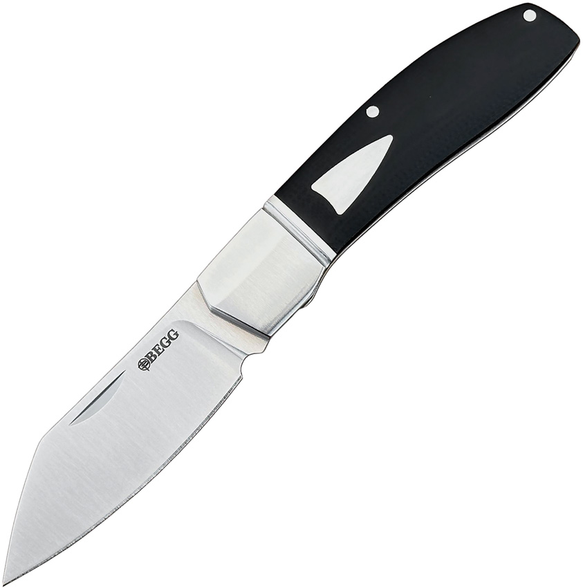 Begg Sheepfoot Slip Joint Pocket Knife Black G10 - BG035
