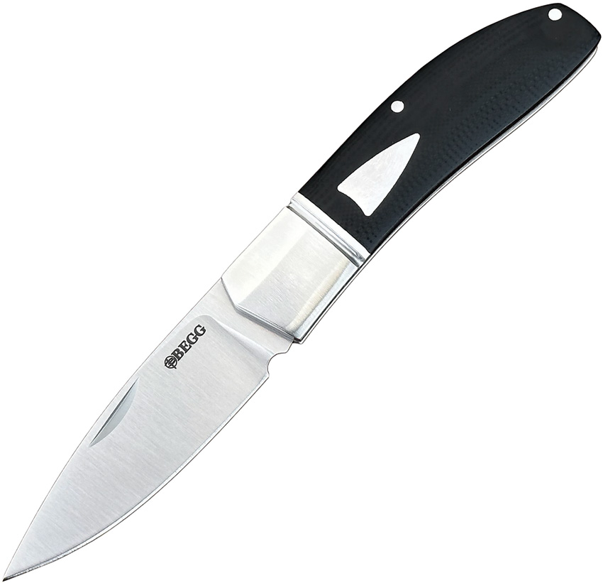 Begg Drop Point Slip Joint Pocket Knife Black G10 - BG037