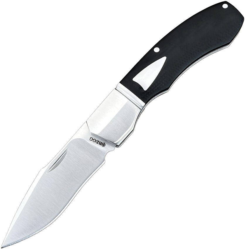 Begg Recurve Slip Joint Pocket Knife Black G10 - BG038