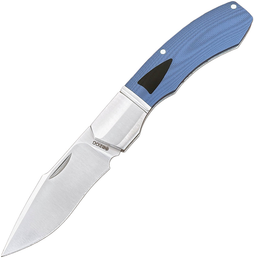 Begg Recurve Slip Joint Pocket Knife Blue G10 - BG039