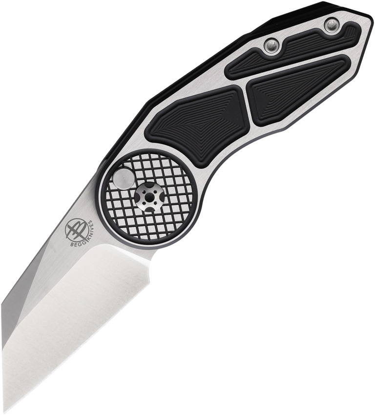 Begg Micro Burst Button Lock Pocket Knife Checkered Black - BG060