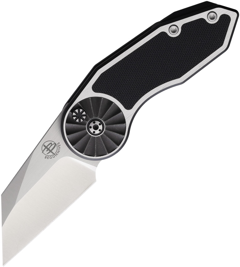 Begg Micro Burst Button Lock Pocket Knife Rosette Black - BG061