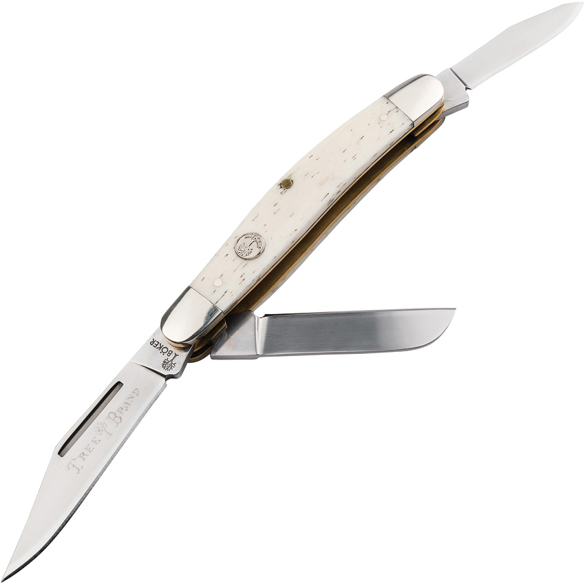 Boker Medium Stockman Pocket Knife Smooth White - BO110854