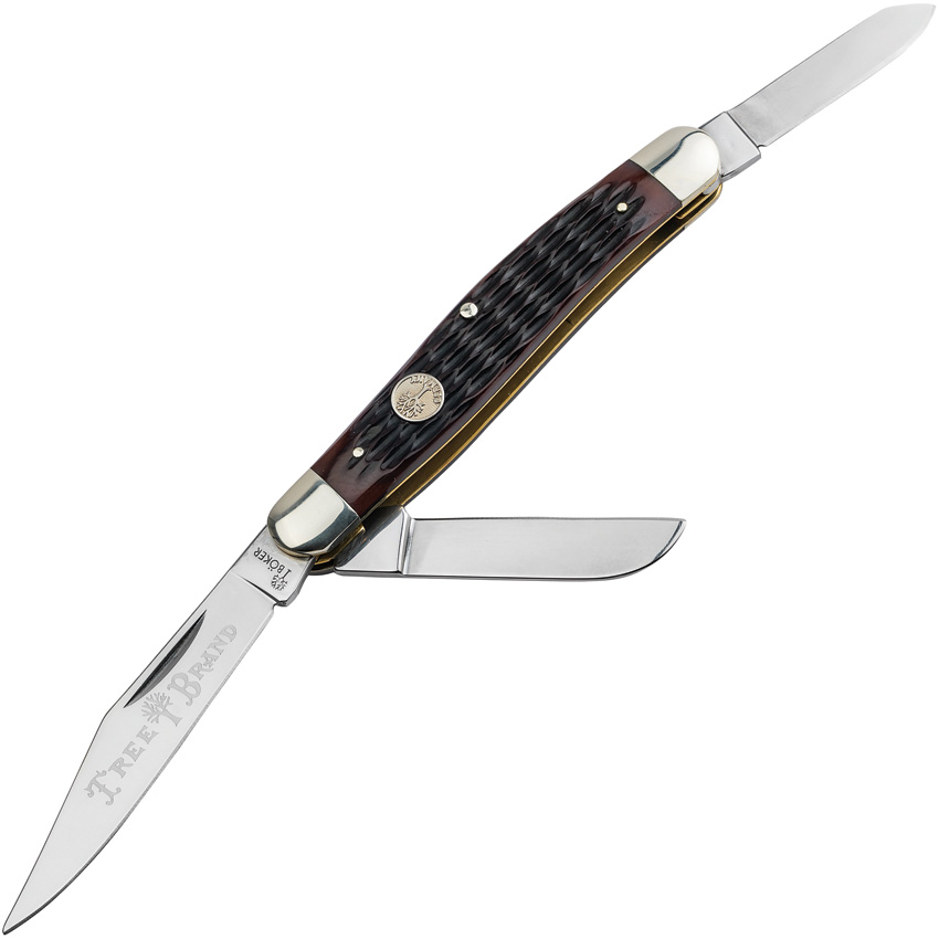 Boker Large Stockman Pocket Knife Jig Brown Bone - BO110857