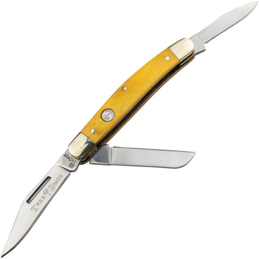 Boker Large Stockman Pocket Knife Smooth Yellow - BO110859