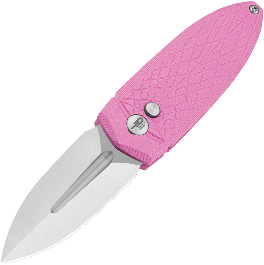 Bestech Ququ Buttonlock Pocket Knife G10 Pink - BTKG57A2
