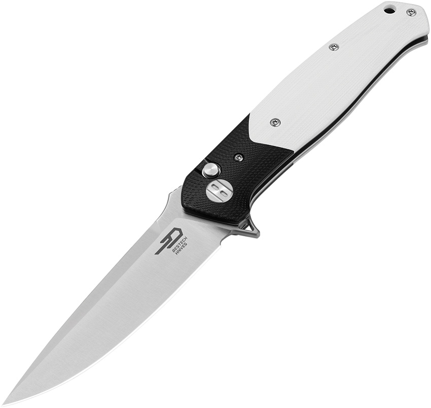Bestech Swordfish Button Lock Pocket Knife White - BTKG62B