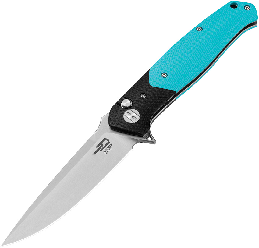 Bestech Swordfish Button Lock Pocket Knife Blue - BTKG62F