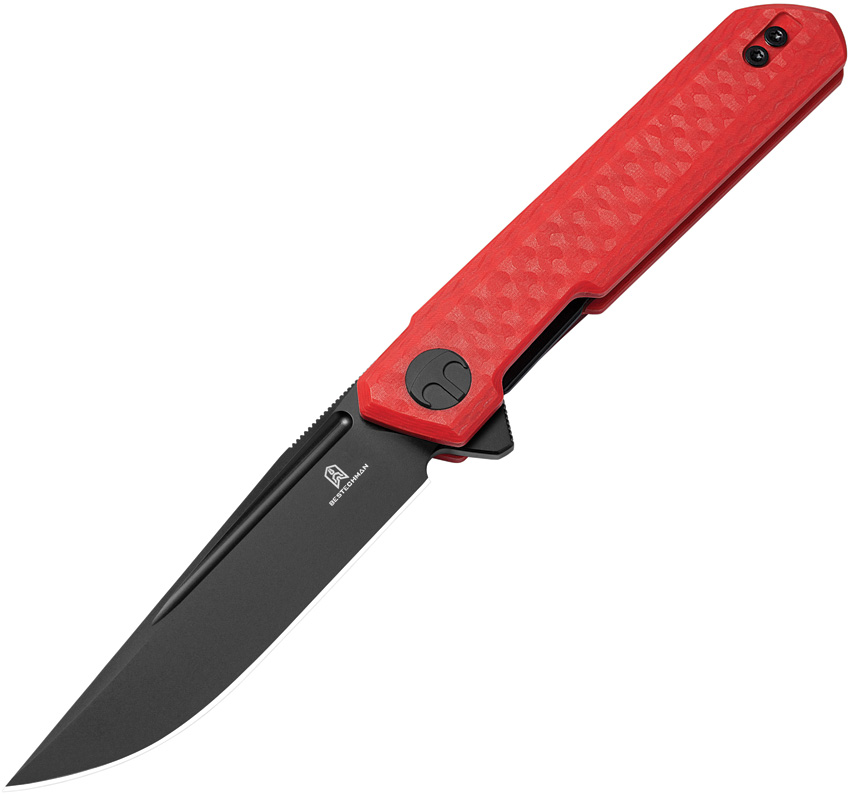Bestech Mini Dundee Linerlock Pocket Knife Red - BTKMK03N