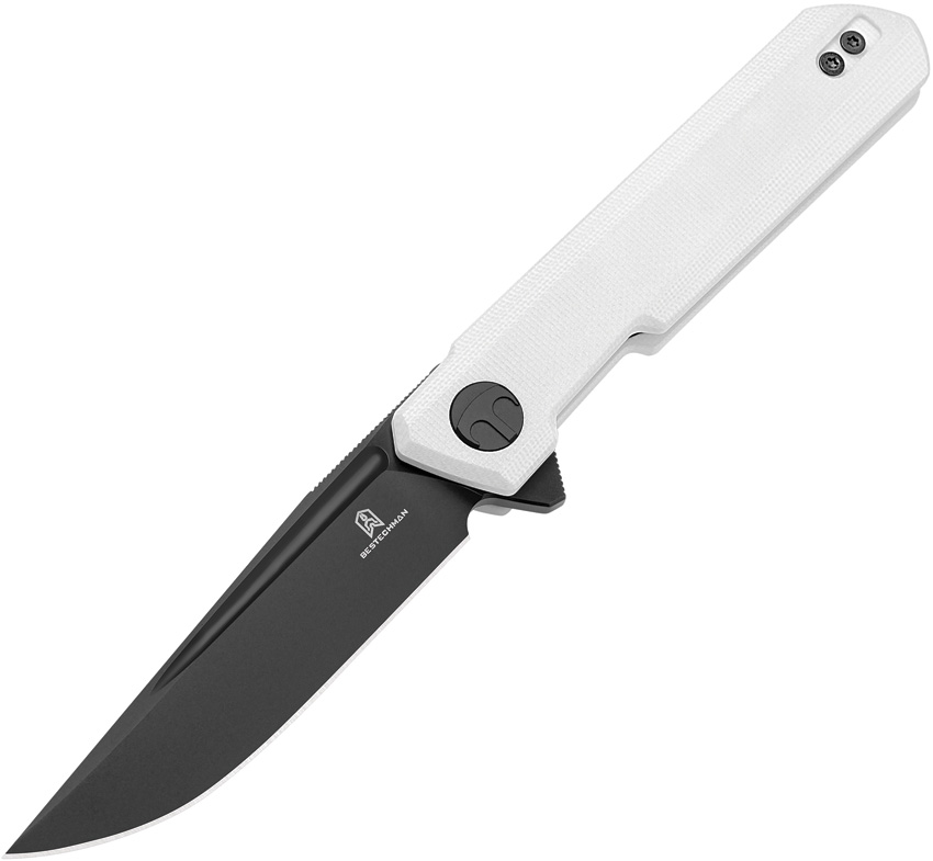 Bestech Bestechman Miniature Dundee Linerlock Pocket Knife White - BTKMK08B
