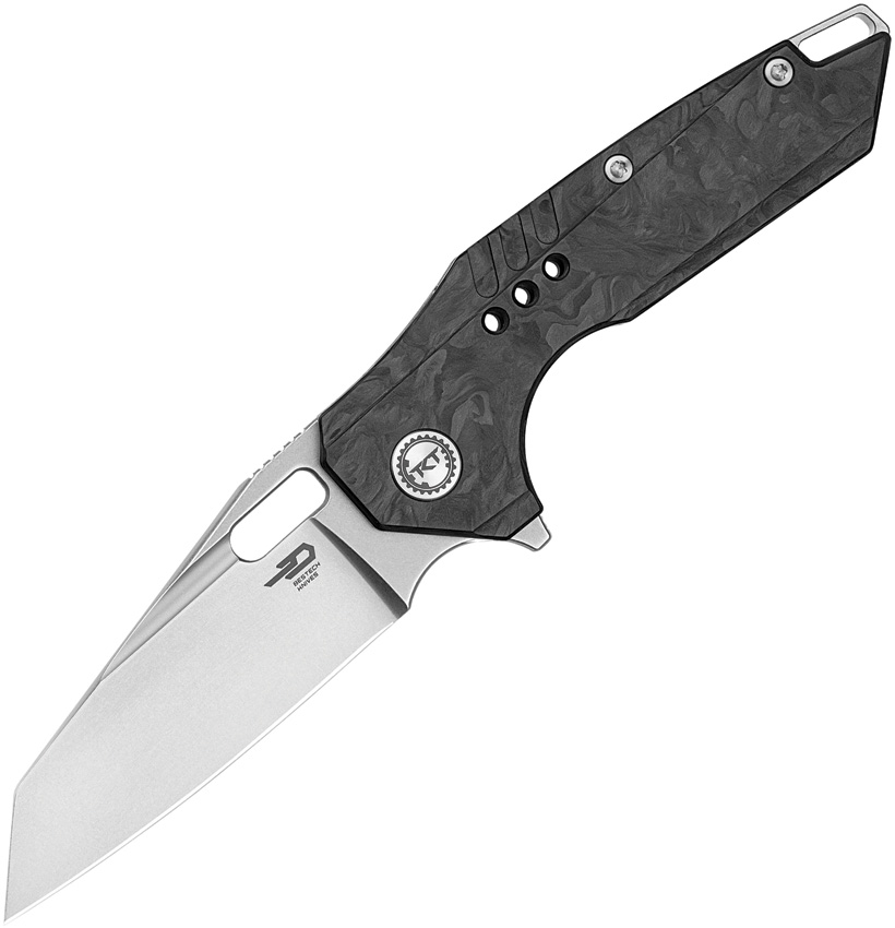 Bestech Nyxie 3 Framelock Pocket Knife Carbon Fiber/Titanium Grey - BTKT2308C