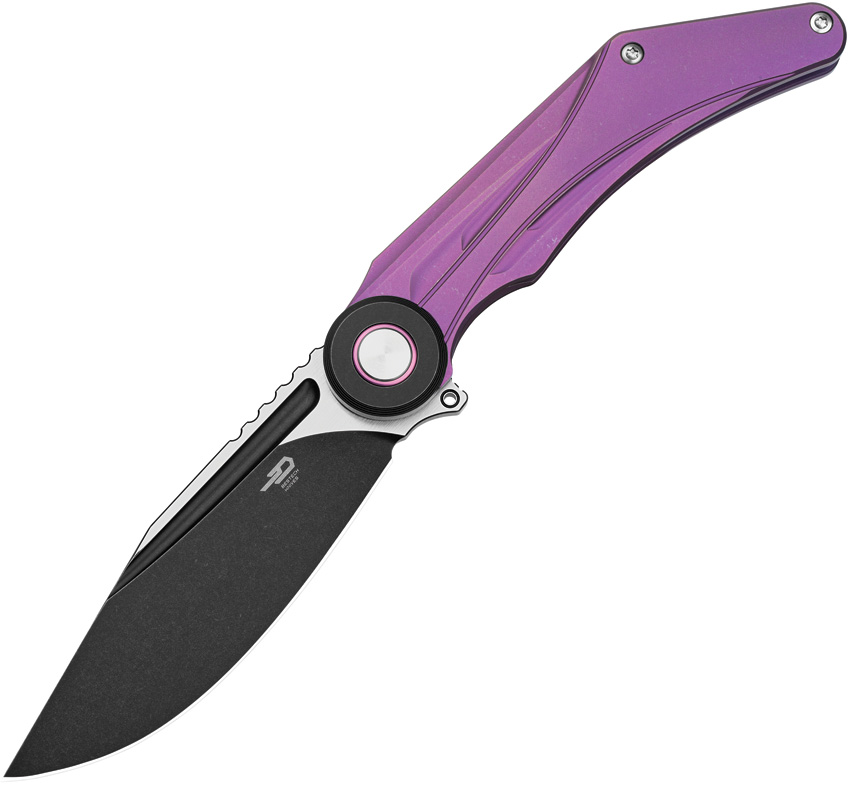 Bestech Seraph Framelock Pocket Knife Ti Purple - BTKT2403C