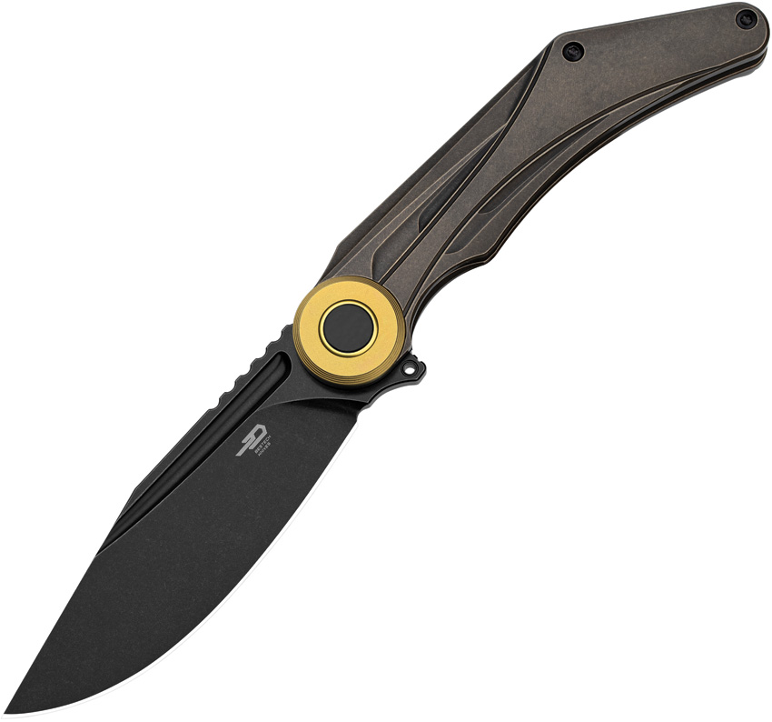 Bestech Seraph Framelock Pocket Knife Ti Black/Bronze - BTKT2403E