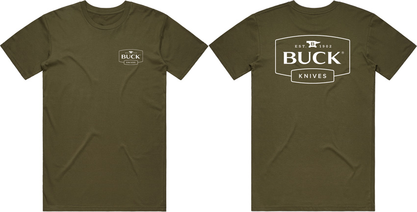 Buck Logo T-Shirt OD Green XL - BU13868