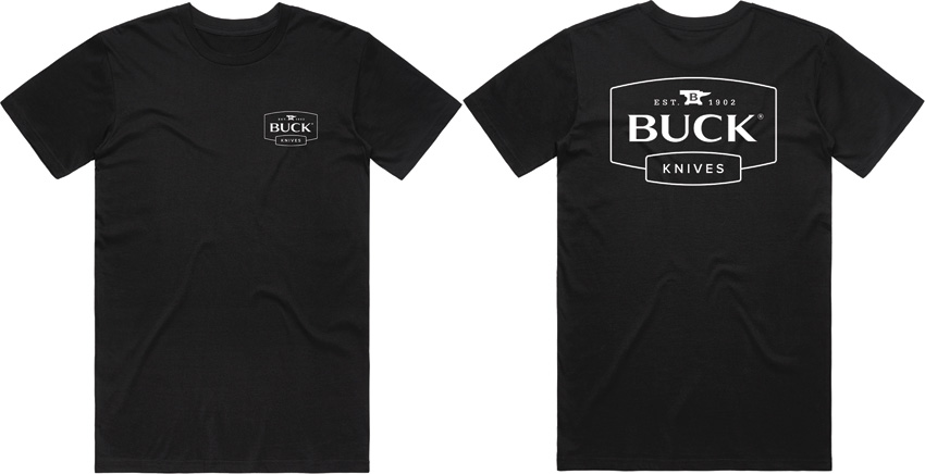 Buck Logo T-Shirt Black Large - BU13873