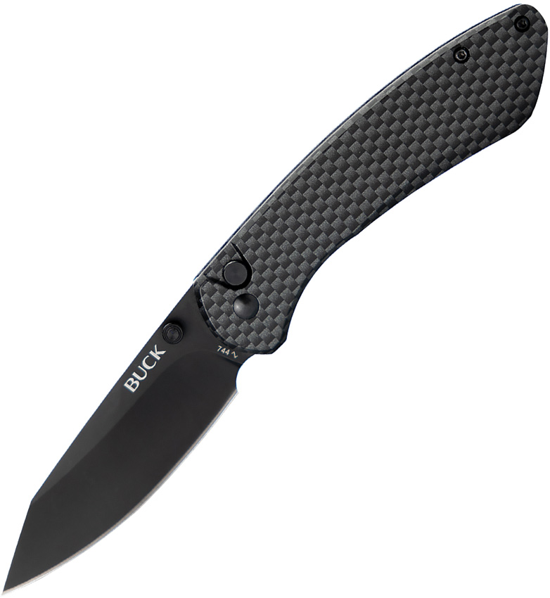 Buck Sovereign Button Lock Pocket Knife Carbon Fiber - BU744CFS