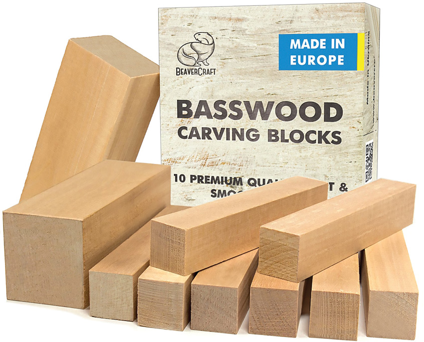 BEAVERCRAFT Basswood Carving Block Set - BVRBW10