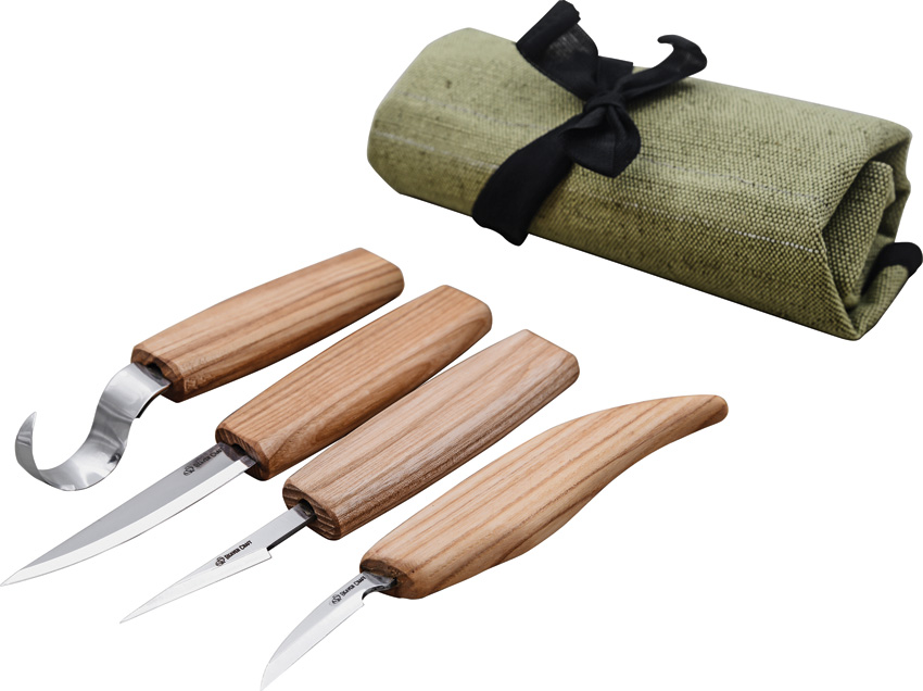 BEAVERCRAFT Four Knife Set with Tool Roll - BVRS09