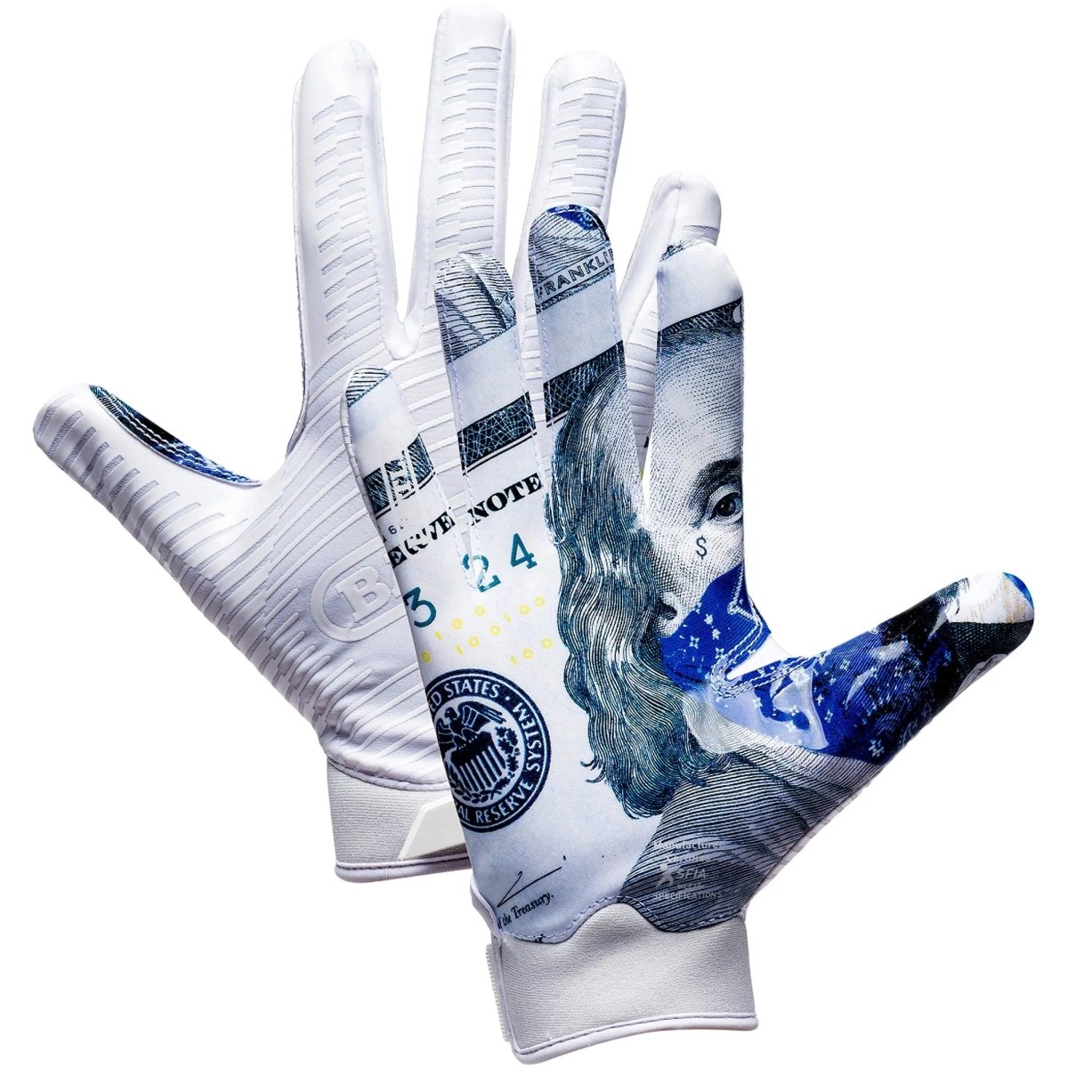 Battle Sports - "Blue Strips" Battle Receiver Football Gloves