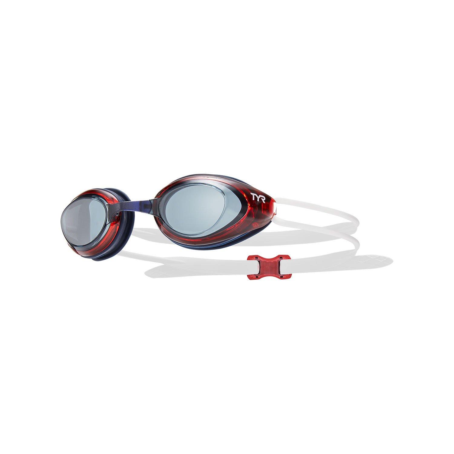 TYR - Blackhawk Racing Swimming Goggles, Red White Blue