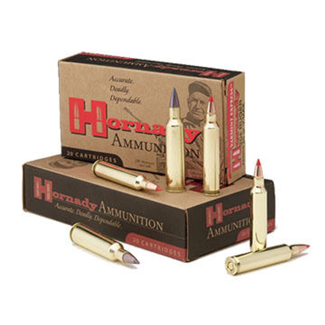 Hornady Varmint Express 22-250 Remington 55 Grain V-Max Rifle Ammo (20)