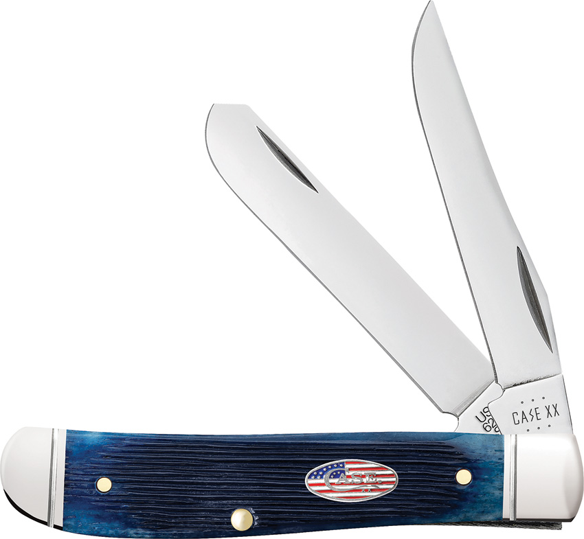 Case Cutlery Miniature Trapper Pocket Knife Navy Blue - CA10777